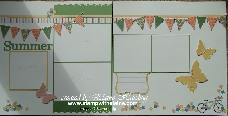 scrapbook layout summer