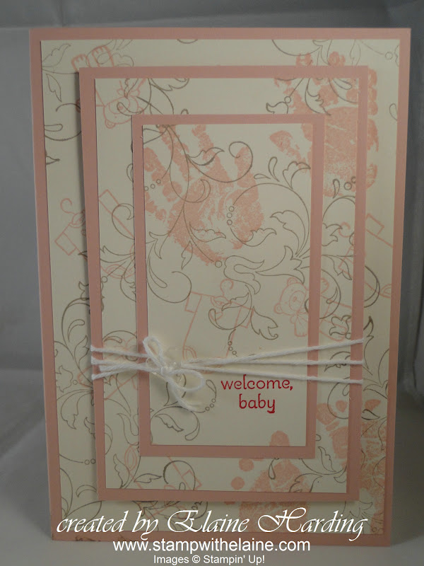 triple stamping technique baby card