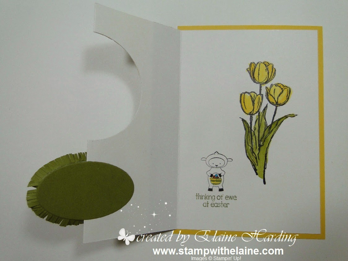  floral easter card with cut out 