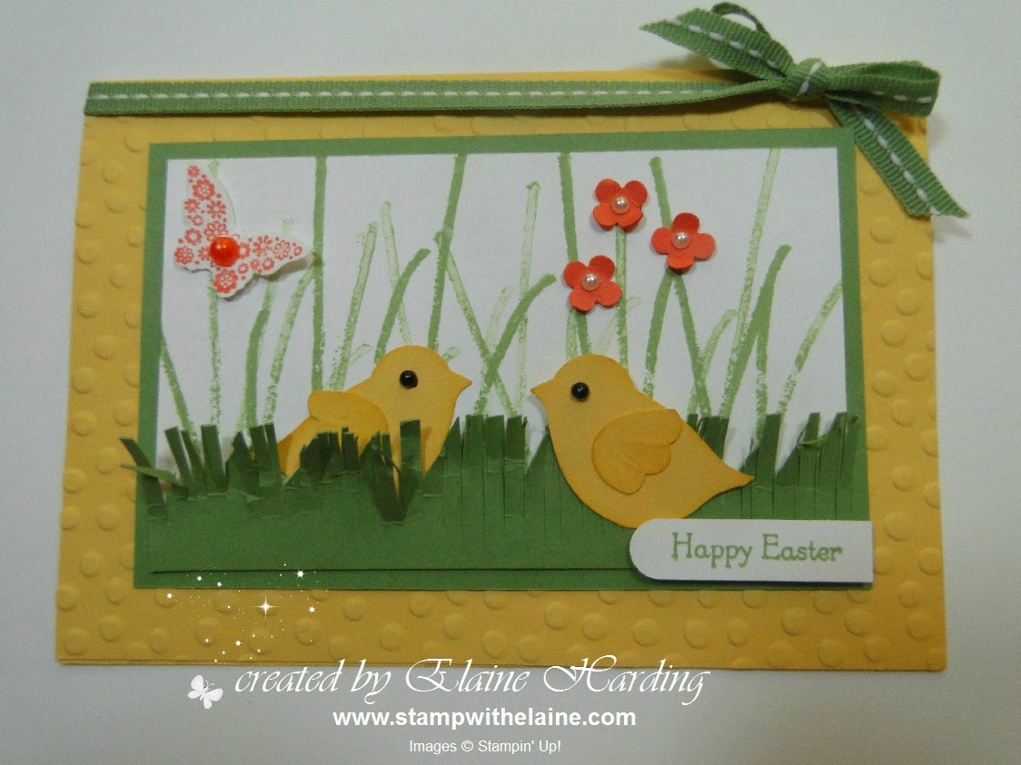 easter card with bird punch