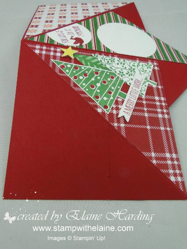 open flat Cherry Cobbler pyramid card