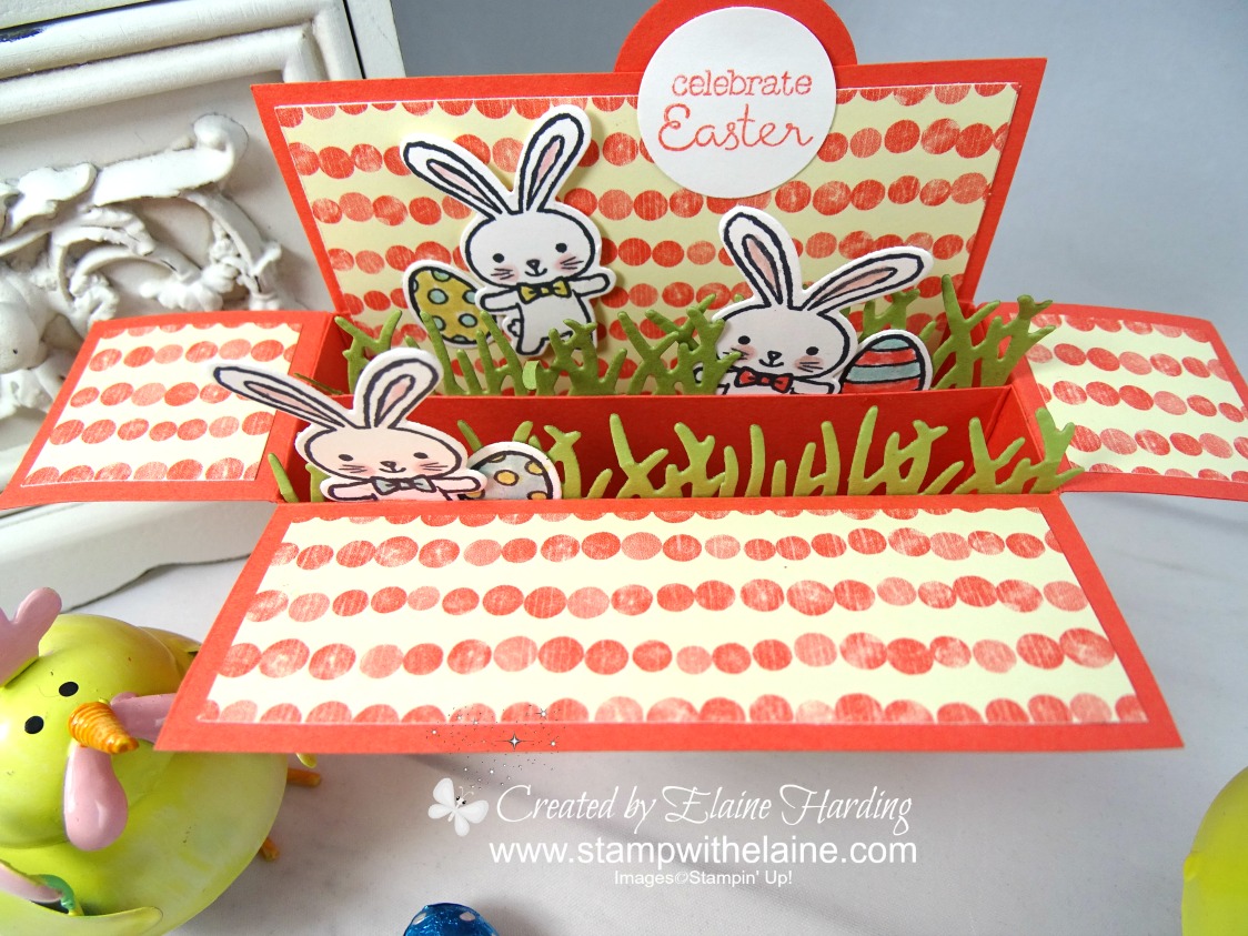 Easter card in a box close up inside