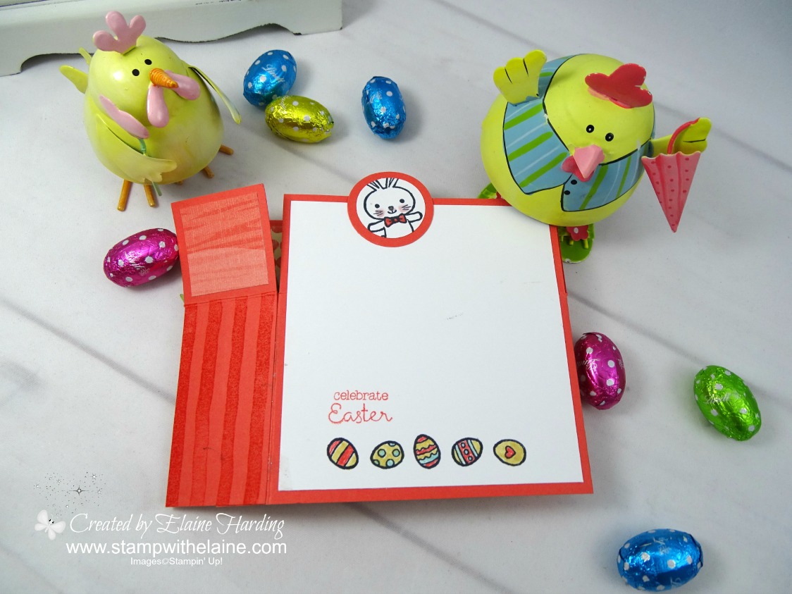 Easter card in a box folded flat