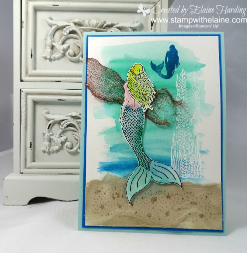 mermaid card embossing paste