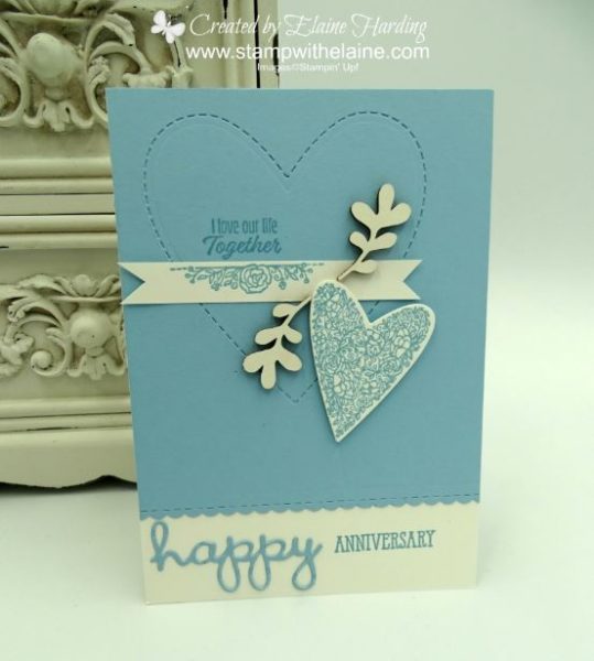 anniversary card with meant to be stamp set