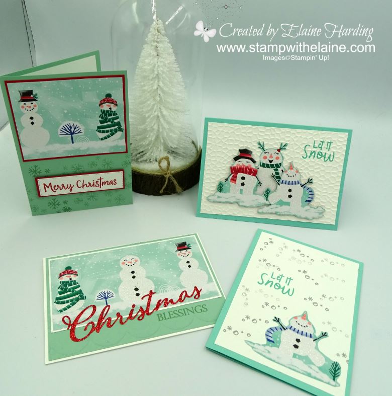 4 christmas cards pool party