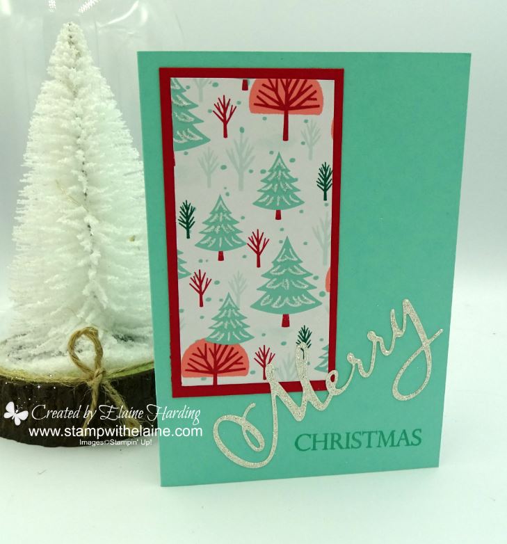 coastal cabana trees christmas card