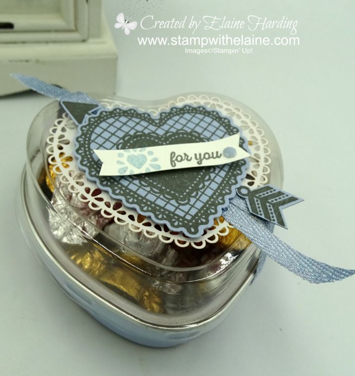 3D valentine with heart foil tin