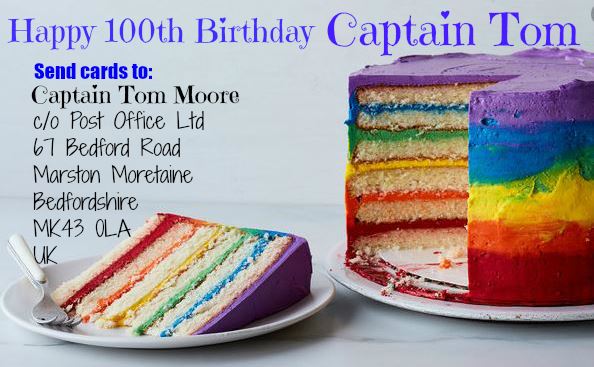 rainbow cake for captain tom's 100th birthday