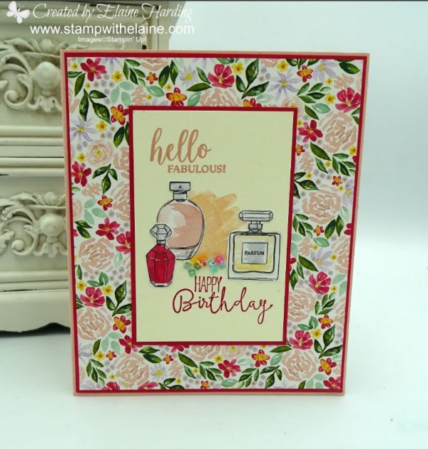 double zig zag panel card dressed to impress - Stamp with Elaine