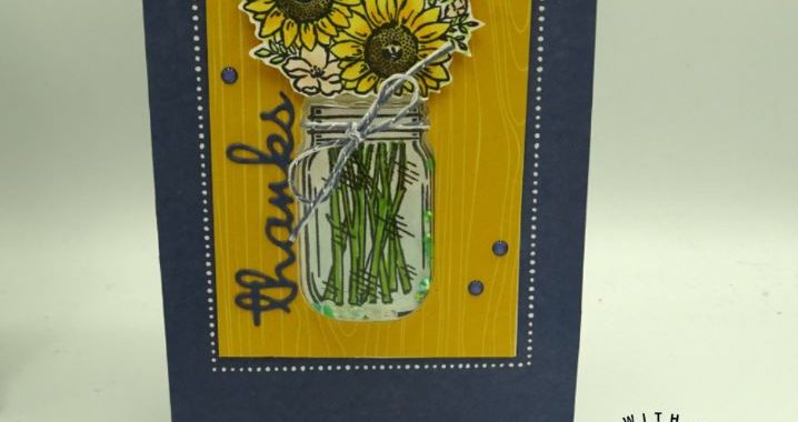 Jar of Flowers Stampin Up 2020-21 Annual Catalogue shaker card