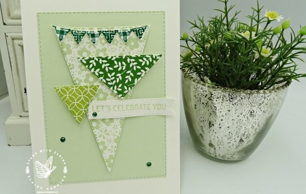 The Right Stitched Triangle clean and simple card