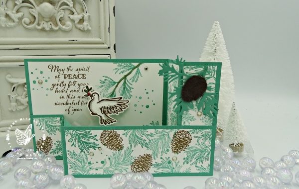 Peaceful boughs/dove wiper card