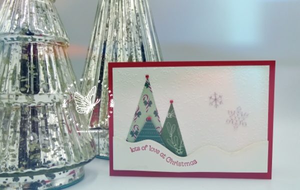 Christmas card with Triangle dies