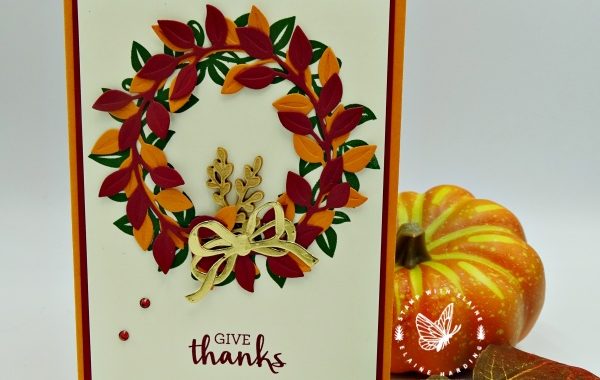 Autumn card with Arrange a Wreath