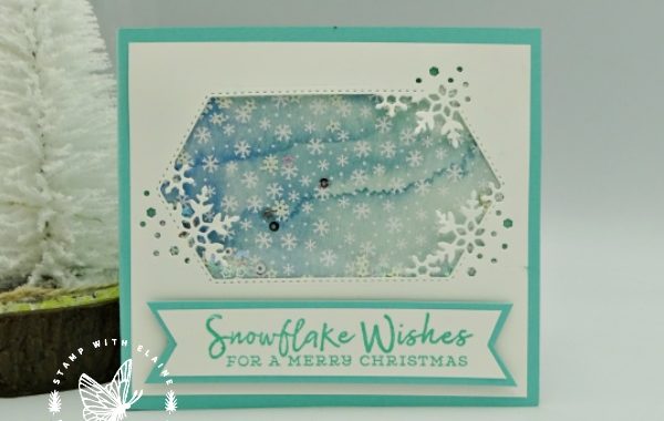 shaker gift card Snowflake wishes
