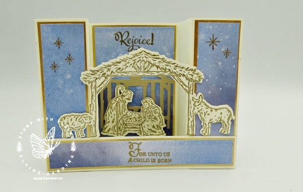 fancy fold card peaceful nativity