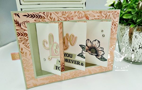 fancy fold valentine card with forever & always