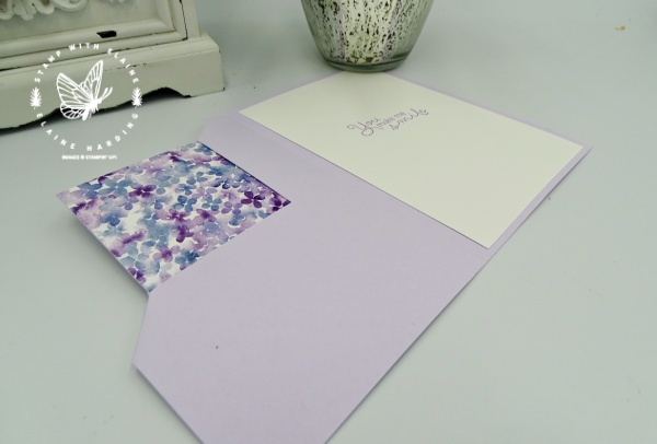 Fancy corner fold card with Hydrangea Haven Bundle