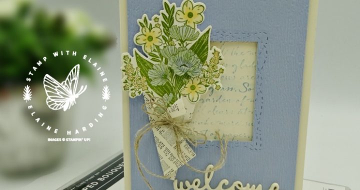 welcome card with Wrapped Bouquet bundle