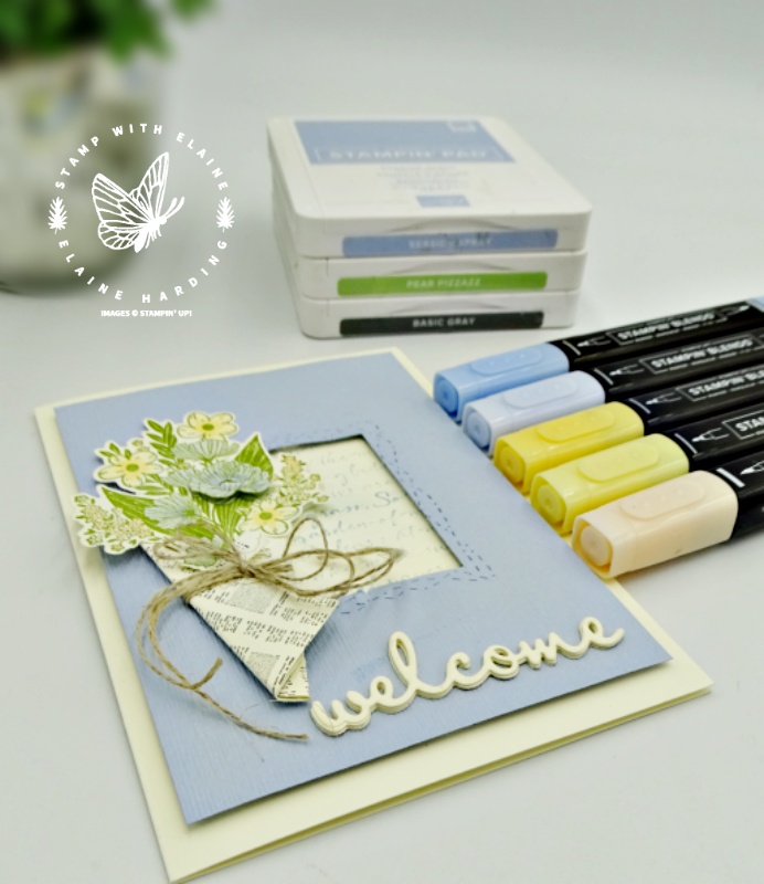welcome card colour palette with Wrapped Bouquet Bundle