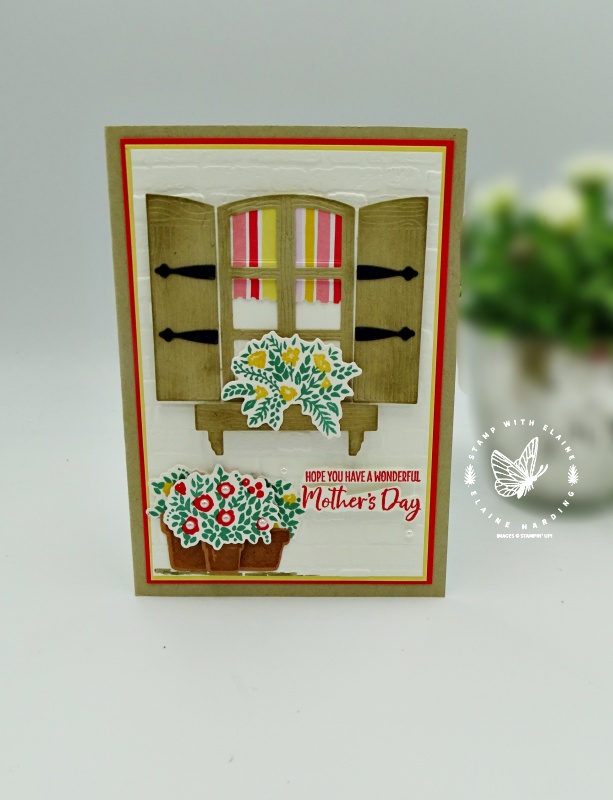 Clean and simple Mother's Day card with Welcoming Window bundle