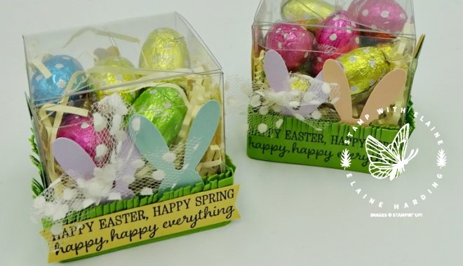 cute punch art easter treat box