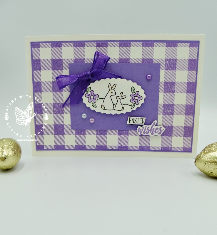 Easter card clean and simple with Oval Occasions