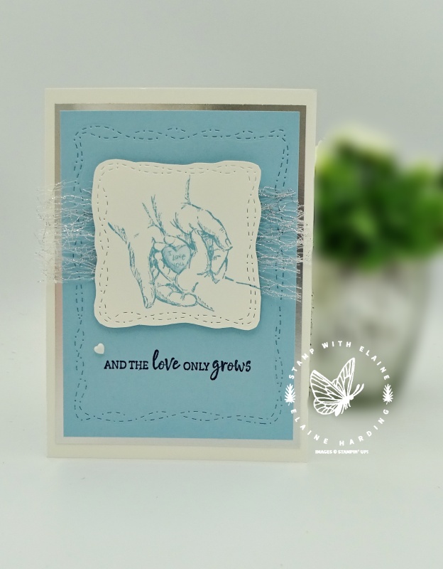 clean and simply stamped card with mat layers