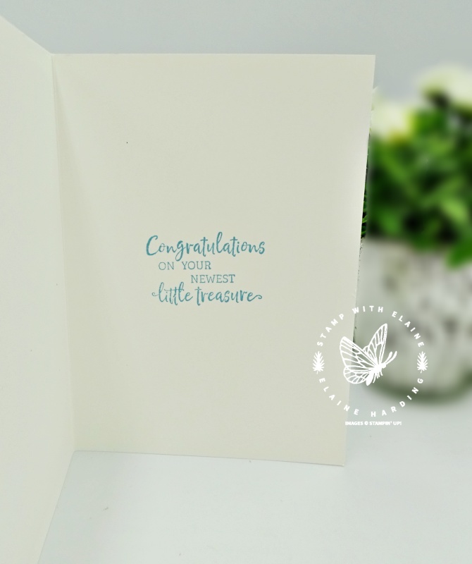 simply stamped inside of card