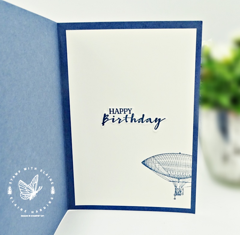 simply stamped inside of card for sketch card layout