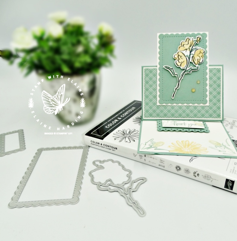 Easel card with two step stamping