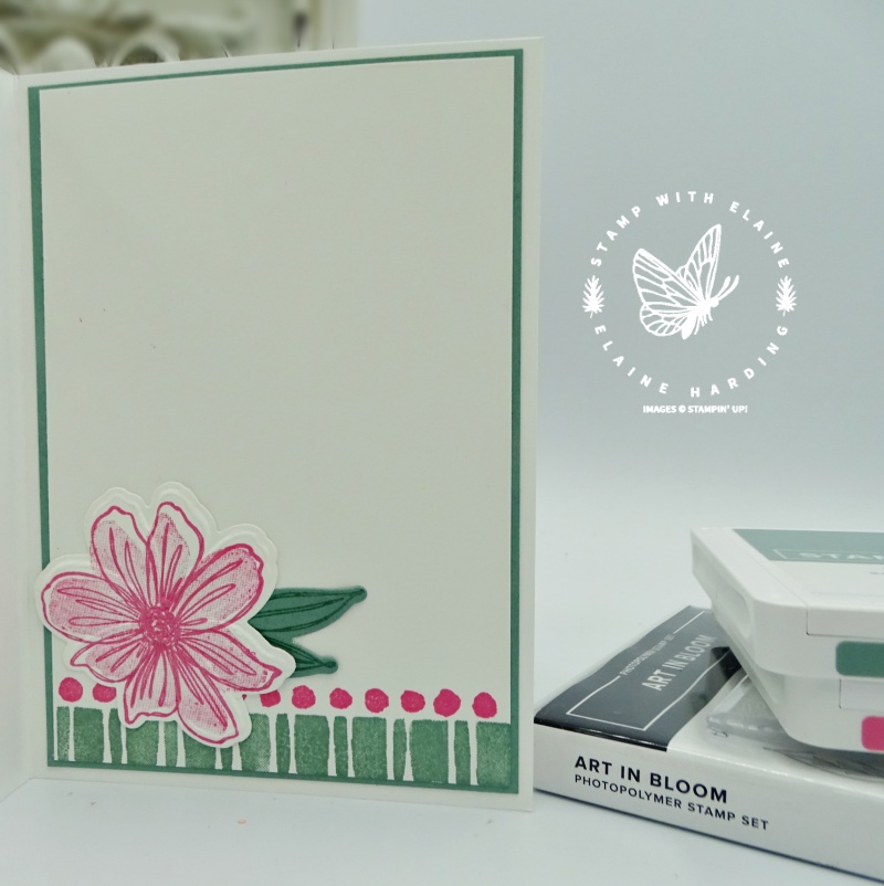 inside of card stamped in 2021-2023 In Colors with Art in Bloom stamps