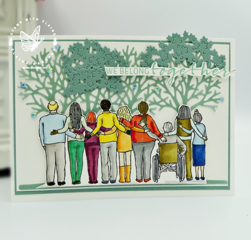 card with United Through Creativity download image of multi racial people