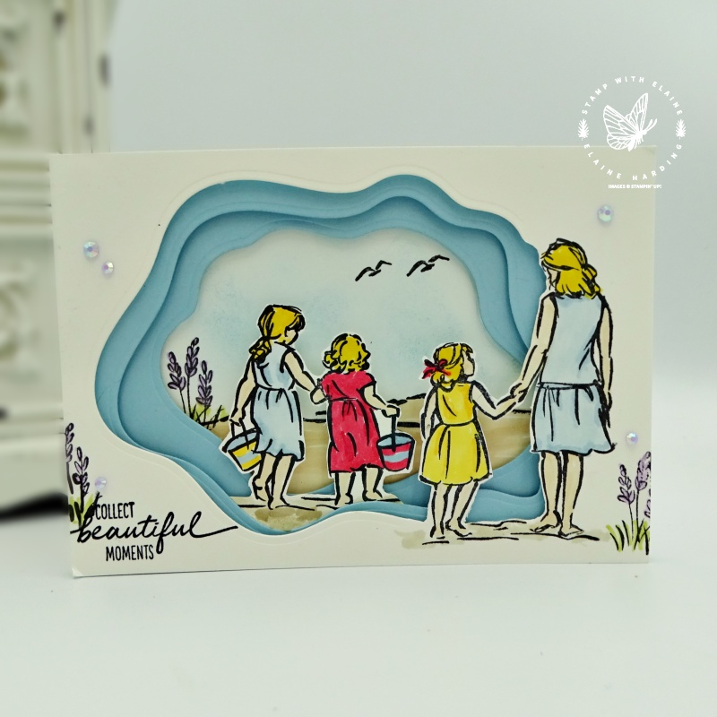 diorama card with beautiful moments and layering diorama dies