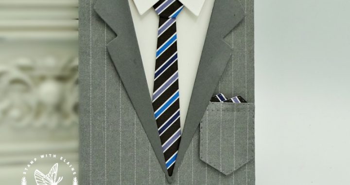 masculine pocket card with handsomely suited bundle