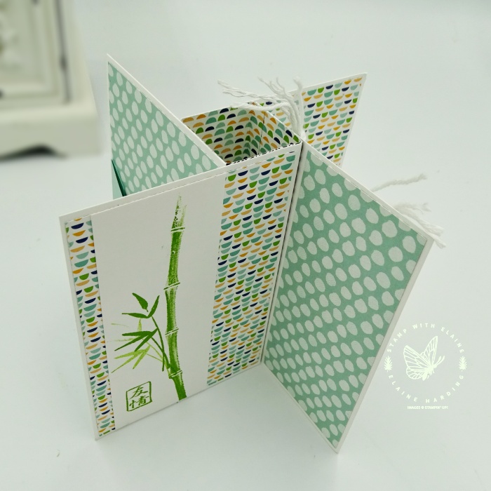 pinwheel card with bamboo beauty stamp set