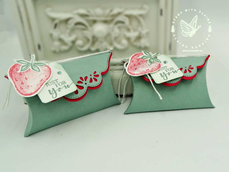 pair of pillow boxes with sweet strawberry bundle