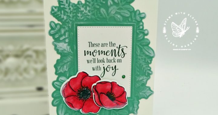 floral card using merriest frames hybrid embossing folder
