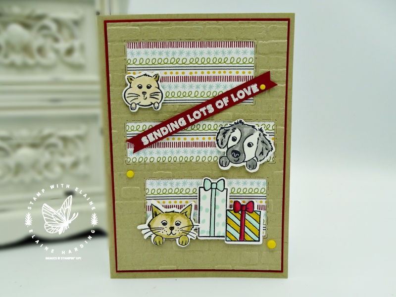 peekaboo card with sweet little stockings bundle