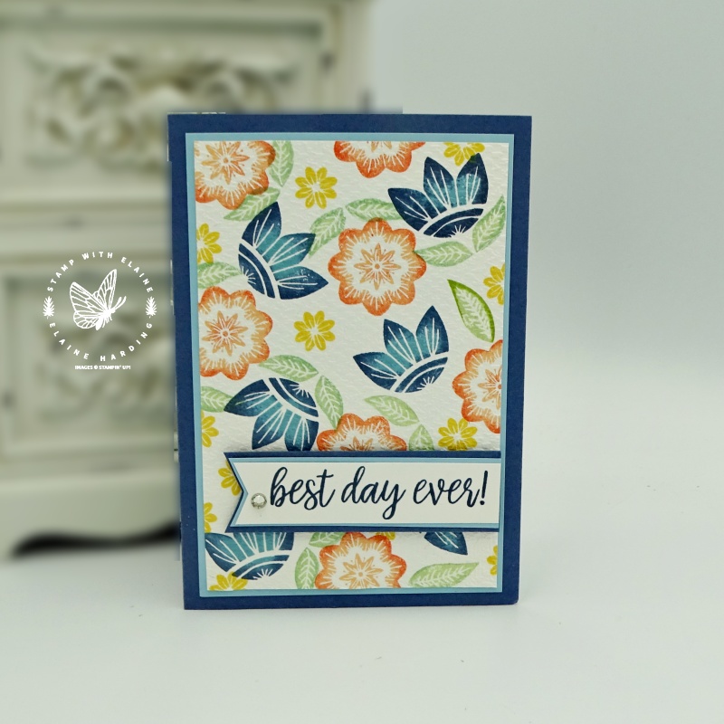 DIY patterned paper card with Sweet Symmetry