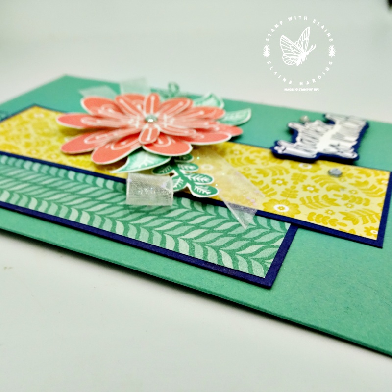 side view floral card with sweet symmetry