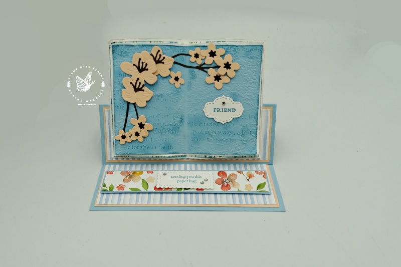 Open book easel card with Forever Blossoms