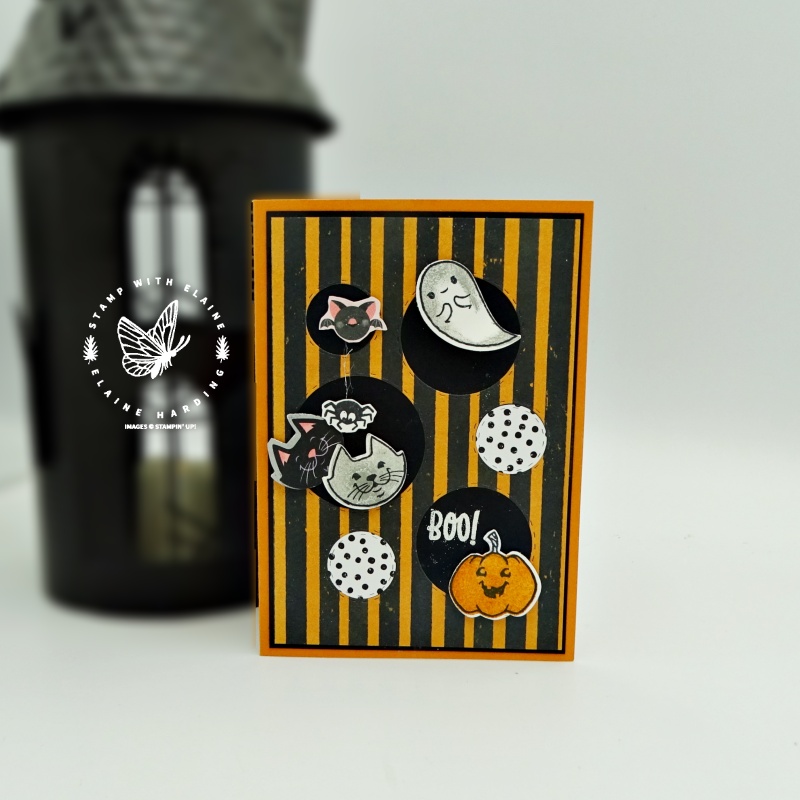 halloween card with Picture This dies and Cutest Halloween