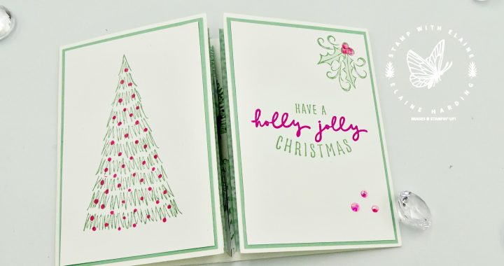Gate fold explosion card with Whimsical Trees