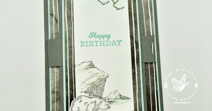 hidden magnet closure birthday card with Arctic bears