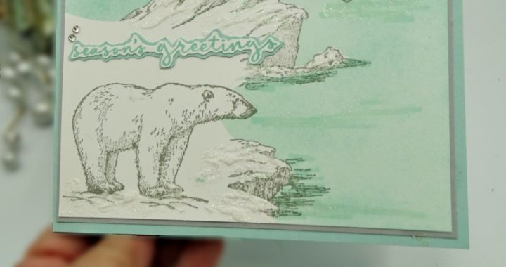 christmas card with polar bear from arctic bears bundle
