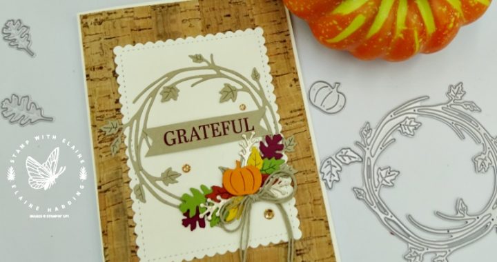 autumn wreath card with Sparkle of the season