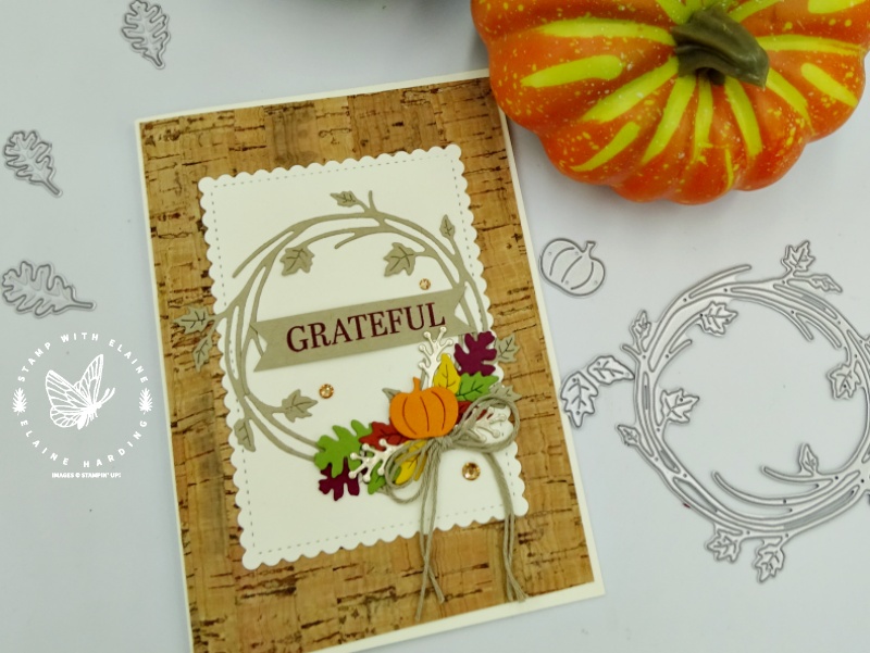 autumn wreath card with Sparkle of the Seasons