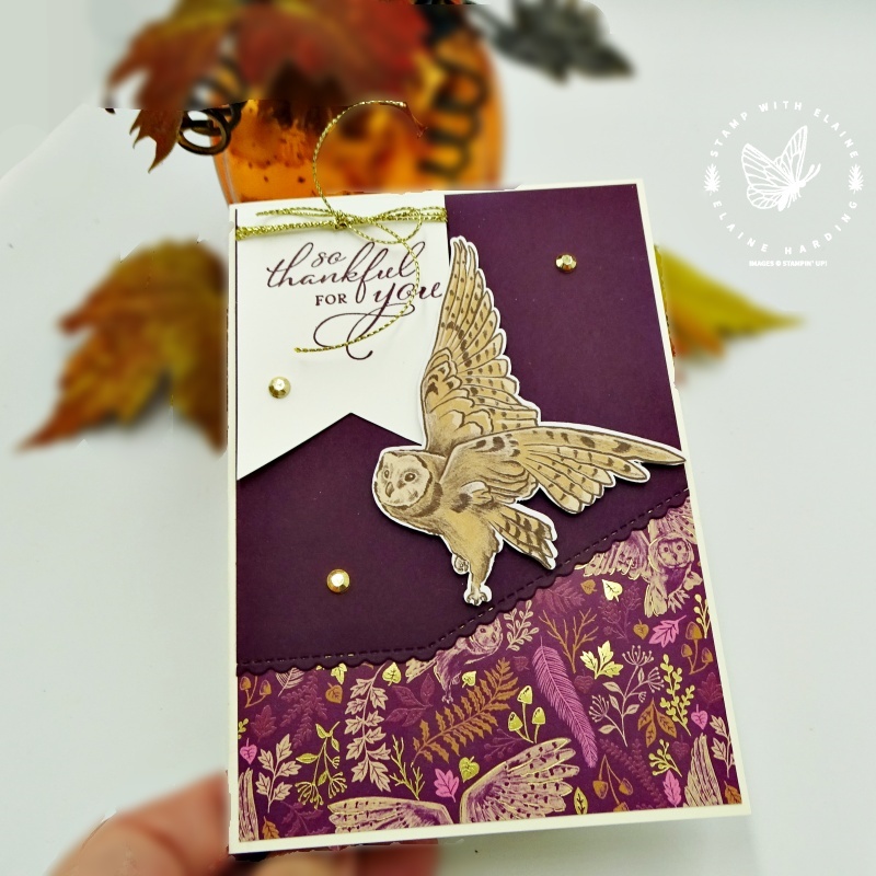 clean and simple autumn card with Blackberry Beauty ephemera pack